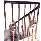 Copper stair handrail